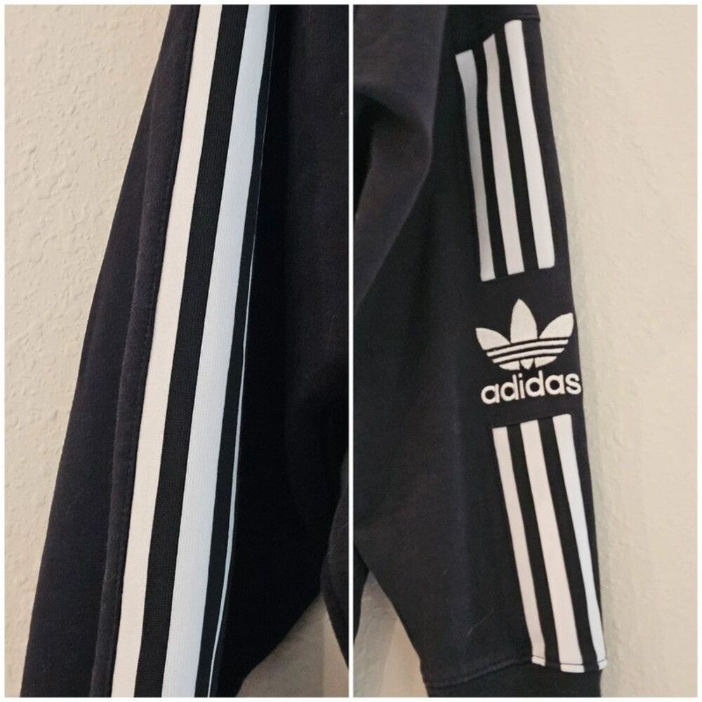 Adidas Originals Women's Lock Up Half Zip Sweatshirt Black Size S - Picture 9 of 14